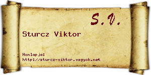 Sturcz Viktor névjegykártya
