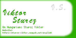 viktor sturcz business card